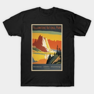 Yellowstone National Park Vintage Poster T-Shirt